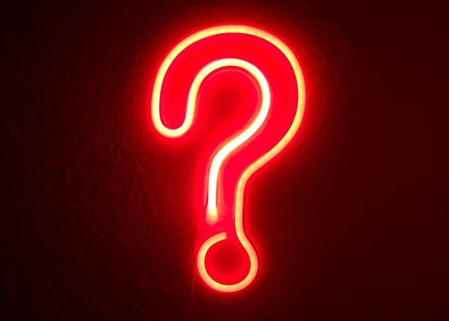 red letters neon light