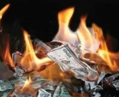 Burning money