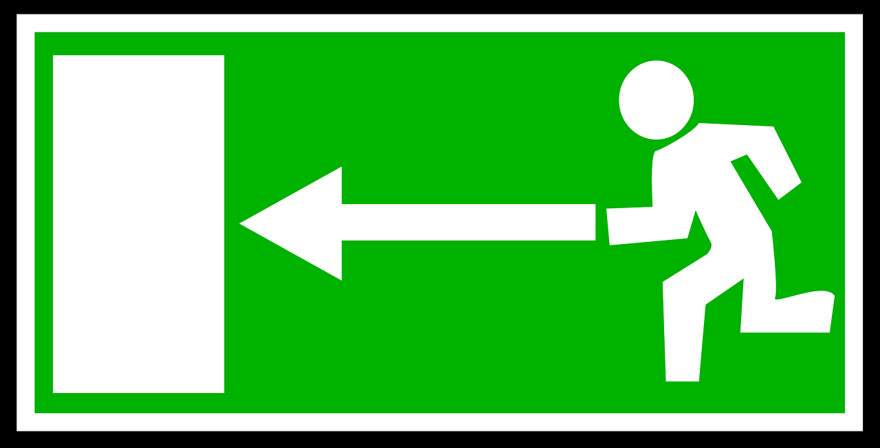 signs, exit, emergency