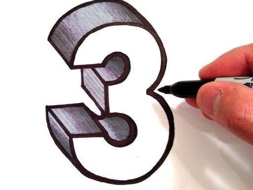 drawing the number 3