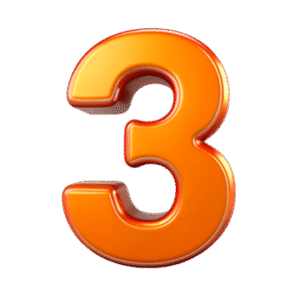 orange number 3