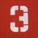 red and white number three