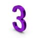 purple number 3