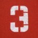 red and white number three